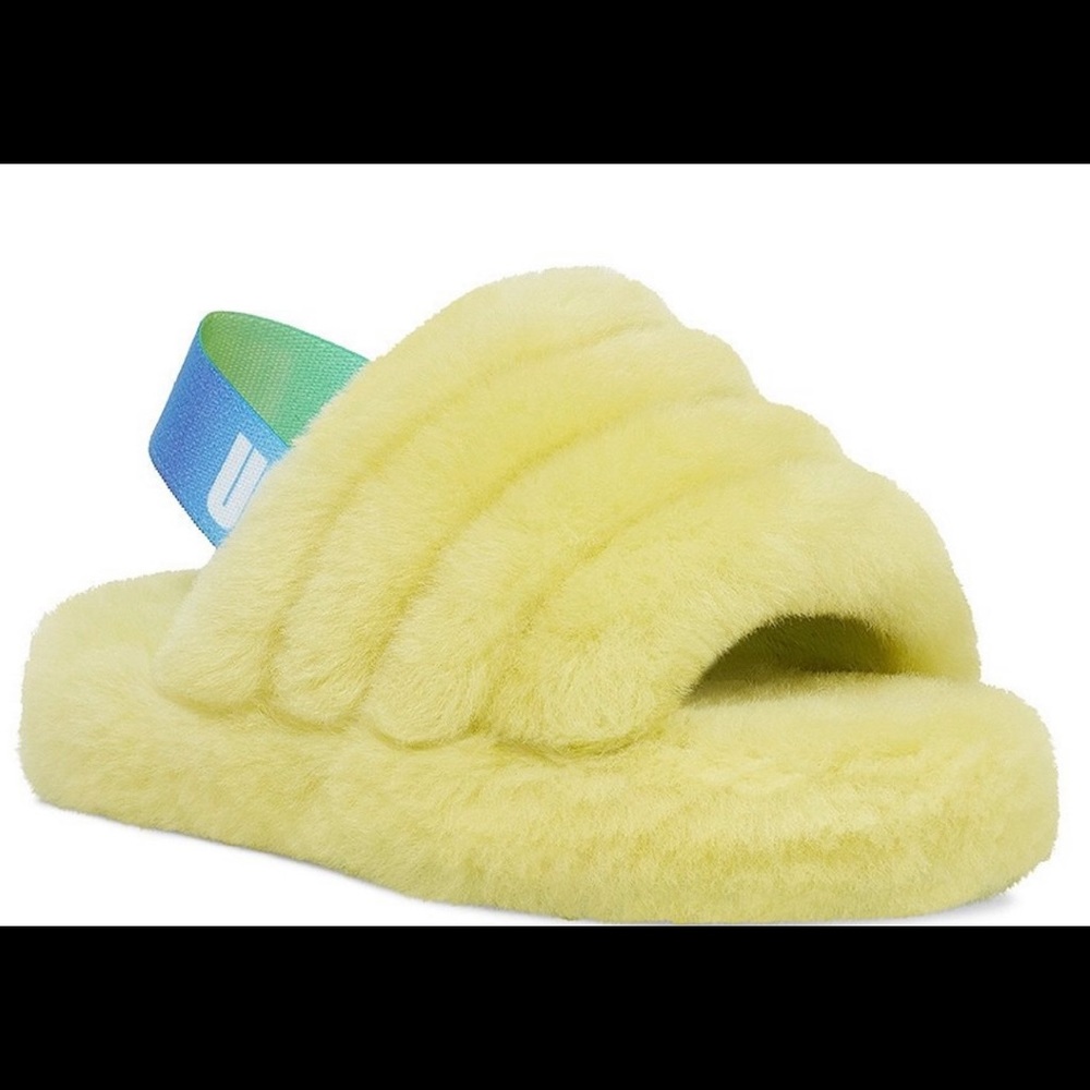 UGG girls Fluff Yeah Slide Slipper Pollen Gradient